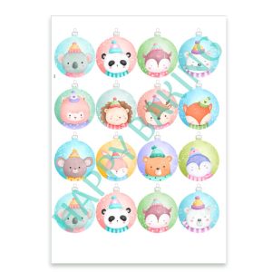 Eetbare Cupcake Toppers Schattige Kerstballen