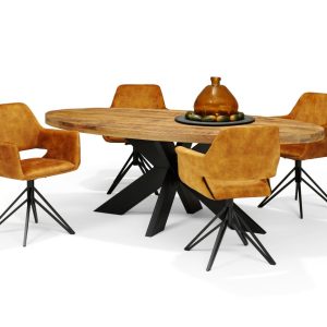 Eetkamertafel STELLAR Mango – 240×120 Ovaal