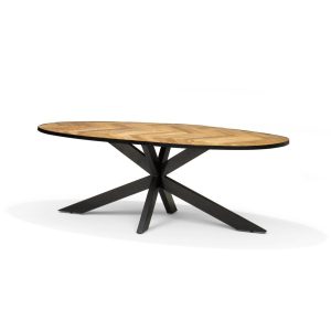 Eetkamertafel AGRA Mango Herringbone – 240×100 Ovaal