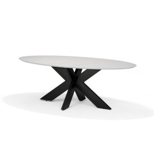 Switch Eetkamertafel 200X100 Ovaal Kasjmier Grijs + Stellar