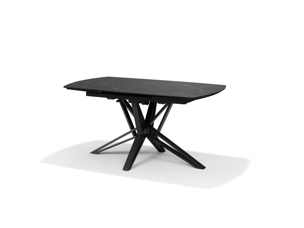 VEGAS Eetkamertafel Deckstone Zwart Marmer 160-240X90 Uitschuifbaar - Afbeelding 4