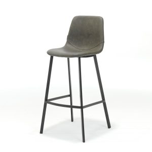 Barkruk Bari Zwart Stof Vintage Taupe