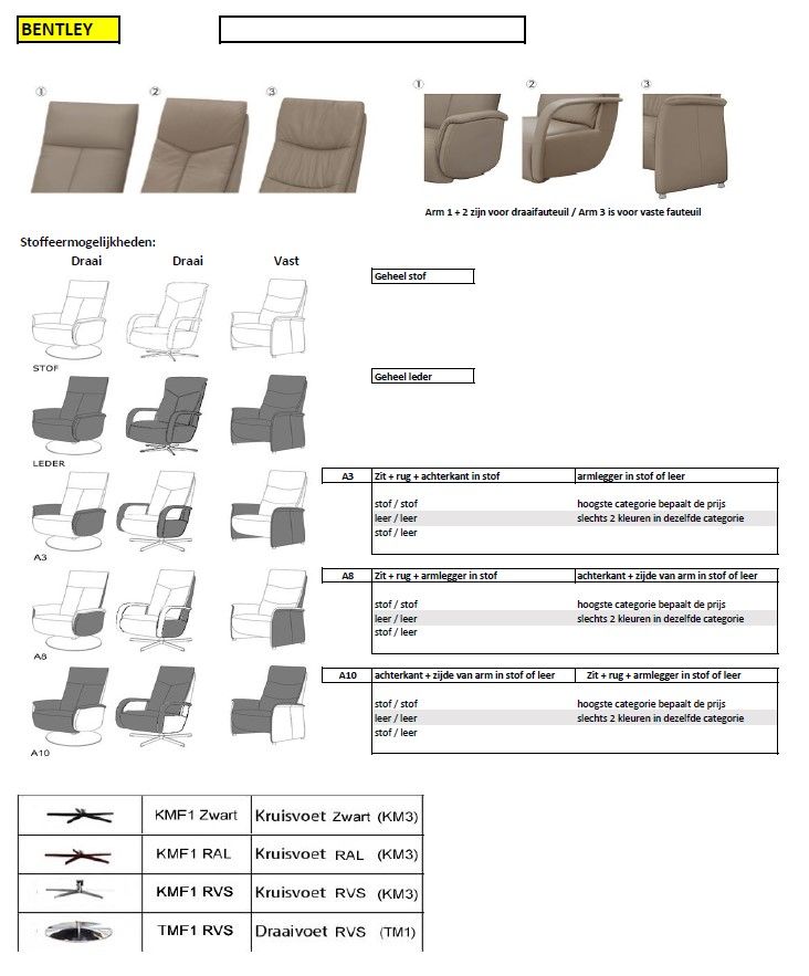 Relaxfauteuil Bentley Large - Afbeelding 8