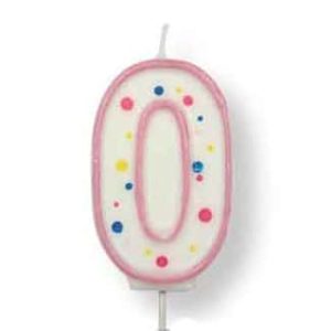 PME Large Candle Pink Number 0