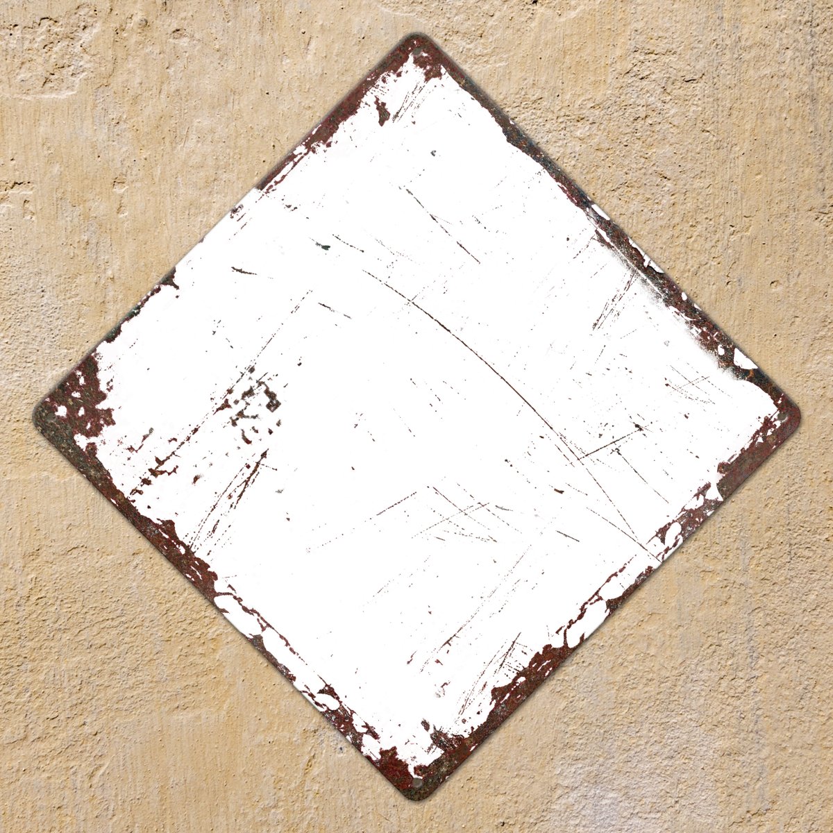 Metalen bord – Roest Extreem – 30x30cm Ruit