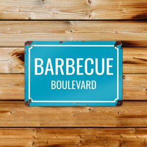 Metalen bord – BBQ Blvd – 30x20cm