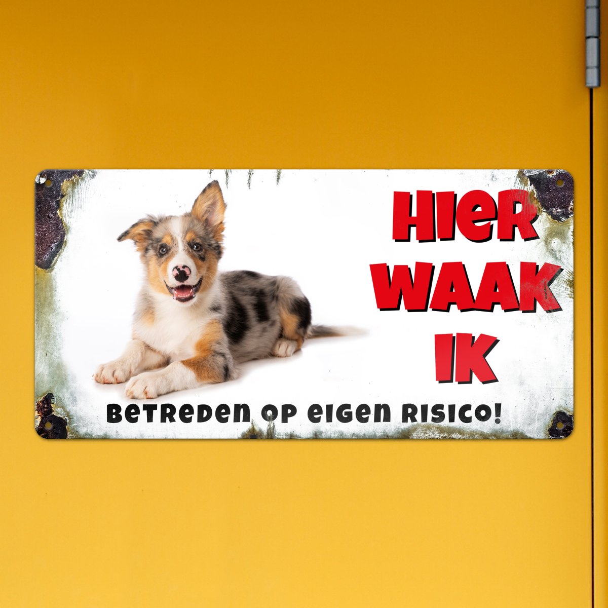 Metalen bord – Hond – 40x20cm - Afbeelding 2