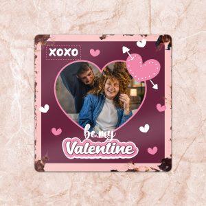 Metalen bord – Valentijn – 30x30cm