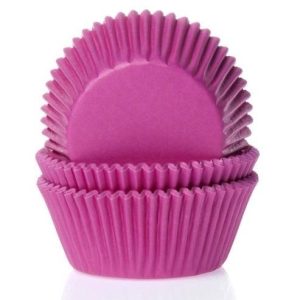 House of Marie Baking Cups Fuchsia Roze – pk/48