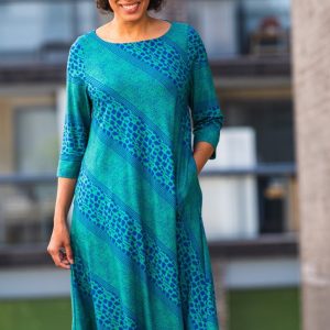 AÏNO – Jurk Belinda Maat S *petrol/blauw