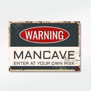 Tin Sign Warning – 30x20cm.
