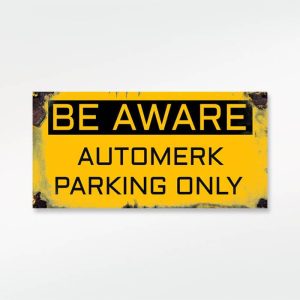 Tin Sign Automerk – 40x20cm