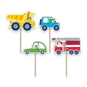 Anniversary House Transport Cupcake Toppers Set/12
