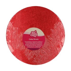 FunCakes Cake Drum Rond Ø25 cm – Rood