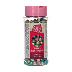 FunCakes Crispy Choco Pearls – Metallic Harlequin 60g