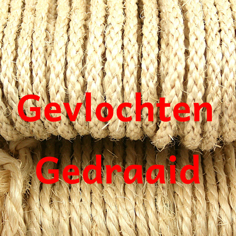 Waslijn van sisal – gedraaid of gevlochten – supersterk en natuurlijk - Afbeelding 3