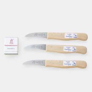 3x schilmes H. Herder krom carbon lemmet + gratis roestgum