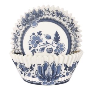 House of Marie Baking Cups Delfts Blauw set/48
