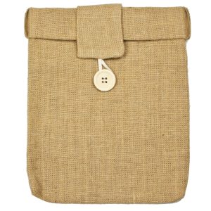 Jute zakje met knoopsluiting
