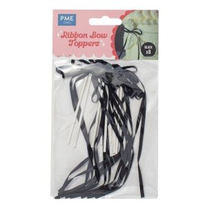 PME Ribbon Bow Cake Toppers – Zwart