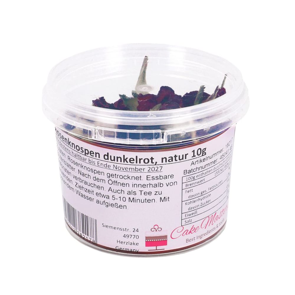 Eetbare bloemen Rosebuds Dark Red, nature 10g - Afbeelding 3