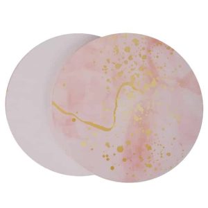 Cake Drum Rond ø30cm Rose goud marmer-print