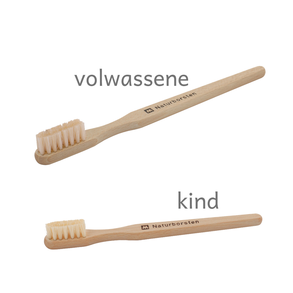 Houten tandenborstel met natuurhaar - Afbeelding 3