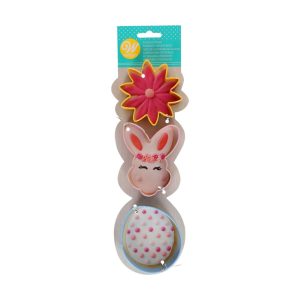 Wilton Koekjes Uitsteker Bloem, Konijnenhoofd, Ei Set/3