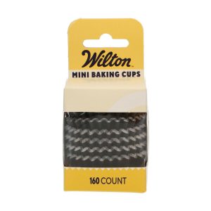 Wilton Mini Metallic Baking Cups Zwart set/160