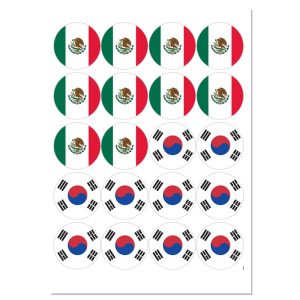 Eetbare Cupcake Toppers WK 2026 | Mexico – Korea