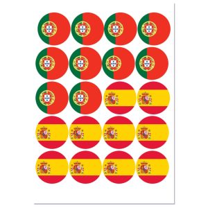 Eetbare Cupcake Toppers WK 2026 | Portugal – Spanje