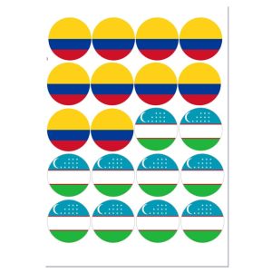 Eetbare Cupcake Toppers WK 2026 | Uzbekistan – Colombia