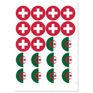 Eetbare Cupcake Toppers WK 2026 | Zwitserland – Algerije
